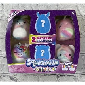 NEW Squishmallows Squishville 2" Rainbow Dream Squad 6 Pack Mystery Pack
